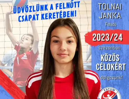 TOLNAI JANKA IS A FELNŐTT CSAPATBAN